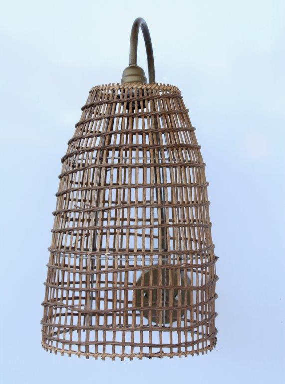 Brown Rattan Wall Mounted Lamp
